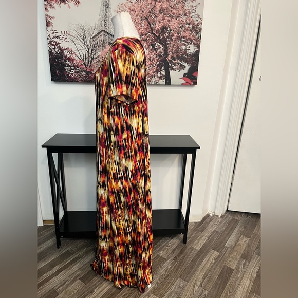 Sami & Jo Women’s Shift Paisley Long Dress Plus  Size 2XL Short Sleeve Pullover - Picture 3 of 10